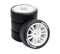 Roues hexagonales 12 mm 66 x 26 mm pour 1/10 LC PTG-2R Tamiya 1/10 XV01 xv02 HSP MJX 10303 10304 xts-s10/Rally Ford (Blanc B)