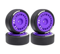 Roues hexagonales 12 mm 66 x 26 mm pour 1/10 LC PTG-2R Tamiya 1/10 XV01 xv02 HSP MJX 10303 10304 xts-s10/Rally Ford (Violet A)