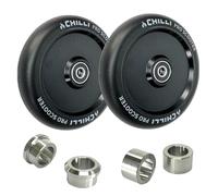 Roues Hollowcore Pro pour trottinette de cascade 120 mm SET + espaceur en titane uniquement compatible avec Blunt Prodigy S6, S7, S8, S9, X, KOS S5, S6, Colt S5 (noir)