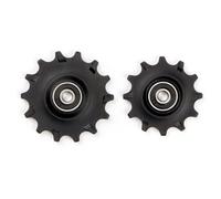 roues jockey 12/14 dents 11 / 12V 2 pièces noires
