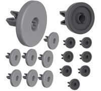 Roues lave-vaisselle universelles paniers inférieur et supérieur [Lot 16] Pièces rechange compatible avec AEG Candy Electrolux Ikea