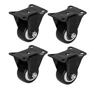 Roues lourds lourds 40mm 4 pack roulers pivotants en acier en PVC durable pour chariots à outils Cas de vol de 60 kg de charge noire de 60 kg