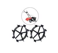 vidaXL 2X Roues Métalliques pour Cultivateur à Essence Roue de Stabilisation de Motobineuse Roue de Motoculteur Résistant 6,5 ch Noir