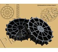 Roues motrices, jeu de 2 profilés Offroad Gardena pour R38Li R40Li R50Li R70Li R80Li
