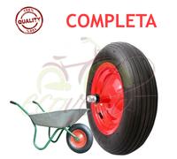 Union Roue pneumatique complète 3.50-8 (4pr) Rechange pour brouette modèle Vespa Asse Long 155 mm Caoutchouc