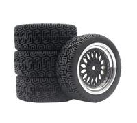 Roues Pneus À Dérive Tout-Terrain 70mm pour Tamiya pour TT01 XV02 | Pneus avec roues en nylon moyeux décalés de 3/6/9 mm pour une adhérence ferme sur diverses surfaces. Pneus