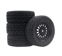 Roues Pneus À Dérive Tout-Terrain 70mm pour Tamiya pour TT01 XV02 | Pneus avec roues en nylon moyeux décalés de 3/6/9 mm pour une adhérence ferme sur diverses surfaces. Pneus