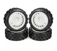 Roues Pneus pour Tamiya pour TT02 pour TT01 XV01 DF-03 1/10 Rc | Pneus rallye préencollés avec moyeux hex 12mm offrant adhérence stable précision en virage pour 1/10 RC Pneus Roues