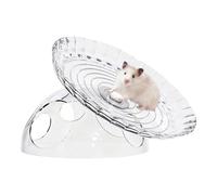 Roues pour Hamsters,Multifonctionnelle et Anti-Dérapante avec Une Cabane,Disque de Course Volant pour Rongeurs - Hérissons, Crabe Ermite, Dragons Barbus, Furets, Chinchillas, Lapins