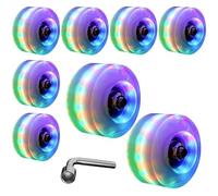 Roues pour Patinage 8 pcs 32mm x 58mm Rouleaux Rouleaux Rouleaux Lumineux éclairage, Patins à roulettes Accessoires Quad Rouleau Roller Roues avec roulements