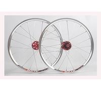 Roues pour vélo Pliant/BMX 14/16/18/20 Pouces, Jantes à Freins V-Brake, moyeux à roulements étanches, Cassette 7-8-9-10-11 Vitesses, Blocage Rapide, moyeu Avant 74 mm, moyeu arrièr