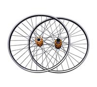 Roues pour vélos avant et arrière - Jeu de roues de vélo de montagne de 27,5 pouces - Unisexe - Jante en alliage d'aluminium pour route - Couleur de l'axe doré