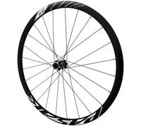 Roues pour Vélos De Route 700C Jante en Alliage D'aluminium 24H Frein À Disque Moyeu À Démontage Rapide pour 8/9/10/11/12 Vitesses Roues Avant Arrière pour 23C-45C(Black,Front)