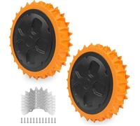Roues Pour Worx Landroid-Lestées Tout-Terrain, Avec Pointes En Acier Inoxydable, Compatibles Pour Robots Tondeuses Wr141E / Wr142E