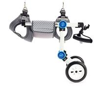 Roues réglables chariot de fauteuil roulant de chien voiture de marche assistée par chien handicapé pour la réadaptation des jambes postérieures, chariot de chien léger pour les jambes arrière