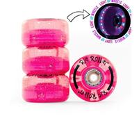 Roues Roller Quad Rio Light Up 54mm (Par 4) - Dureté 82A - Couleur Rose
