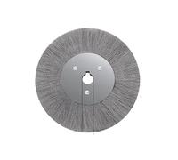Roues rondes à brosse en fil d'acier de 75 300mm, compatibles avec la meuleuse d'établi, outil abrasif d'ébavurage, adaptateur polissage rouille(200x32mm)