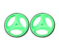 Roues Stabilisatrices 12 Pouces avec Support pour Vélo Garçon Fille Vert | PVC et Acier, Roues Auxiliaires Réglables, Lumière Clignotante, pour Apprentissage Sûr et Sorties du Soir