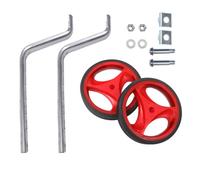 Roues Stabilisatrices Vélo Garçon Fille Rouges avec Support 12 Pouces | PVC et Acier, Roues Clignotantes Réglables, pour Apprentissage du Vélo Garçon Fille