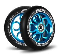 Roues de scooter 110 mm bleues 2 pièces
