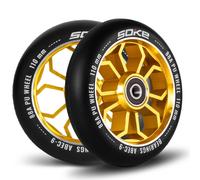 Roues de scooter 110 mm dorées 2 pièces