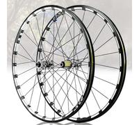 Roues VTT 26'', 27,5'' Et 29'' À Axe Traversant, Jante Double Couche en Alliage D'aluminium, Freins À Disque, Moyeu À 24 Boulons À Tirage Droit pour Cassettes 7-12 Vitesses.(Silver,27.5inch)