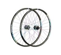 Roues VTT 26" en Alliage D'Aluminium Double Couche 120 Rayons 28 Trous 2 Roulements à l'avant 4 à L'Arrière Moyeux à Freins à Disque Blocage Rapide Compatibles avec Cassette 7-12 Vitesses