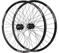 Roues VTT en Alliage D'aluminium 26, 27,5 Et 29 Pouces, Freins À Disque, Jantes Hybrides/VTT Double Paroi 2450 G for Roue Libre, Compatibles avec 7/8/9/10/11 Vitesses(26inch)