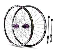 Roues VTT Junior 24 Pouces, Freins à Disque, Blocage Rapide, Jantes Double paroi en Alliage d'aluminium 32 Trous, moyeux à roulements étanches, Avant et arrière, compatibles casset