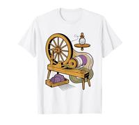 Rouet Filage La Main Art Textile Fil Fileuse T-Shirt