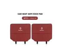 (Rouge - 2 pièces) Tapis de siège arrière de voiture en cuir pour enfants, anti-coups de pied, anti-salissures,