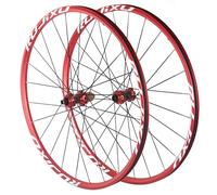 Rouge,27.5inch,Ensemble De Roues VTT 26/27,5/29 Pouces, Moyeu Avant À 2 Roulements, Moyeu Arrière À 4 Roulements, Libération Rapide, Compatible avec Cassettes 7, 8, 9, 10, 11 Vitesses