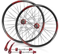 Rouge,27.5inch,Jeu De Jantes De VTT 26 27,5 29 Pouces Jeu De Roues VTT Frein À Disque Vélo Roue Avant Arrière 32 Rayons Cassette 7 8 9 10 11 12 Vitesses QR