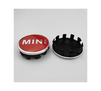 (Rouge) 4 pièces 56 mm noir rouge voiture roue centre cache logo moyeu protecteurs marque accessoires Mini Cooper