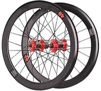 Rouge,405,Jeu De Roues 406/451Mm 20 Pouces Jantes Double Paroi Libération Rapide V/Disque Frein Roues Vélo Pliant Moyeu À Roulements Scellés pour Cassette/Pignon Libre 7/8/9/10/11 Vitesses 1653G