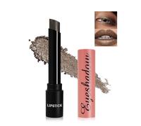 Rouge a Levre Fard a Paupiere Pailleté Métallique, Multi-Usage Waterproof Shimmer Lip Tint Gloss & Fards à Paupières Longue Tenue, Très Pigmenté Finition Diamant, Maquillage Cadeau pour Femme-05 Taupe