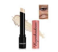 Rouge a Levre Fard a Paupiere Pailleté Métallique, Multi-Usage Waterproof Shimmer Lipstick & Crayon Fards à Paupières Longue Tenue, Très Pigmenté Finition Diamant, Maquillage Cadeau Femme-01 Champagne