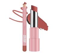 Rouge A Levre Mat Longue Tenue,Ensemble De Crayon A Levre,Rouge À Lèvres Sans Transferts Et Crayon Levres Assorti Imperméable,Soin Compact Éclat Visage Pour Voyage D'Affaires Maison École Déplacements