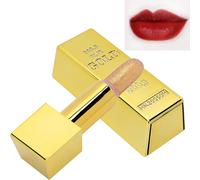 Rouge À Lèvres 3,5 G,Baume À Lèvres Teinté À Couleur Changeante,Rouge À Lèvres,Design Barre D'or,Imperméable,Longue Durée,Hydratant,Lisse,Maquillage,(Rouge À Lèvres Doré