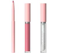 Rouge à lèvres 3 en 1 - Huile à lèvres Peel Off - Set de crayons à lèvres - Gloss - Crayon contour des lèvres - Longue durée - Nonstick Cup - Imperméable - Cadeau de maquillage liquide (#09)