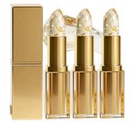 Rouge à lèvres à changement de couleur et ajustement du pH (avec feuilles d'or) - Nutrition intense pour femmes matures et jeunes femmes