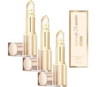 Rouge à lèvres à changement de couleur, rouge à lèvres cristal à paillettes d'or, soin hydratant et nourrissant, formule transparente sans transfert, pour le soin quotidien des femmes