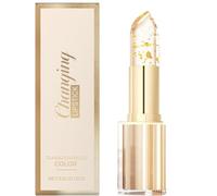Rouge à lèvres à couleur changeante avec feuille d'or, formule hydratante au pH neutre,sans bavure,brillance longue tenue,pour femmes, rouge lèvres magique pour toutes les carnations (1pcs)