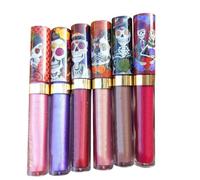 Rouge à Lèvres à Motif de Crâne 6pcs, à Lèvres Mat Fête Halloween
