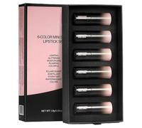 Rouge À Lèvres À Paillettes,Brillant À Lèvres Résistant À L'eau | Gloss Étincelant Imperméable, Coffret de 6 Nuances Mat Longue Tenue Femmes et Filles