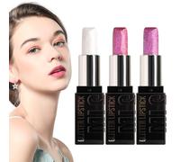 Rouge à Lèvres Brillant 3 Pièces de Cosmétiques à Paillettes | Rouge à Lèvres Éclatant Pour Routine Quotidienne Transport Saint-Valentin Vacances Femmes Filles Fête Bureau