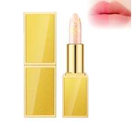 Rouge à lèvres Bymolia changeant de couleur,Rouge à lèvres changeant de couleur sans transfert,Rouge à lèvres changeant de couleur cristal doré,Rouge à lèvres transparent changeant (1 pièce)