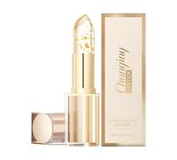 Rouge à Lèvres Changeant de Couleur - 3.5g Gloss Teinté Or,Baume À Lèvres Hydratant Non Gras À La Feuille D'Or | pour Femmes Maquillage Beauté Soin Peau Sèche Hiver Nuit Rendez-vous