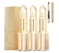 Rouge À Lèvres Changeant De Couleur, Effet Cristal Doré, Effet Transférable, Brillant Et Hydratant, Longue Tenue, Idéal Pour Thanksgiving (3, 3,5 G)