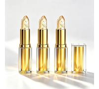 Rouge à Lèvres Changeant de Couleur Magique, Baume à Lèvres pH Adaptatif aux Flocons d'Or, Rouge a Levre Sans Transfert Longue Tenue pour un Éclat Naturel au Quotidien, Cadeaux pour femmes, 3pc